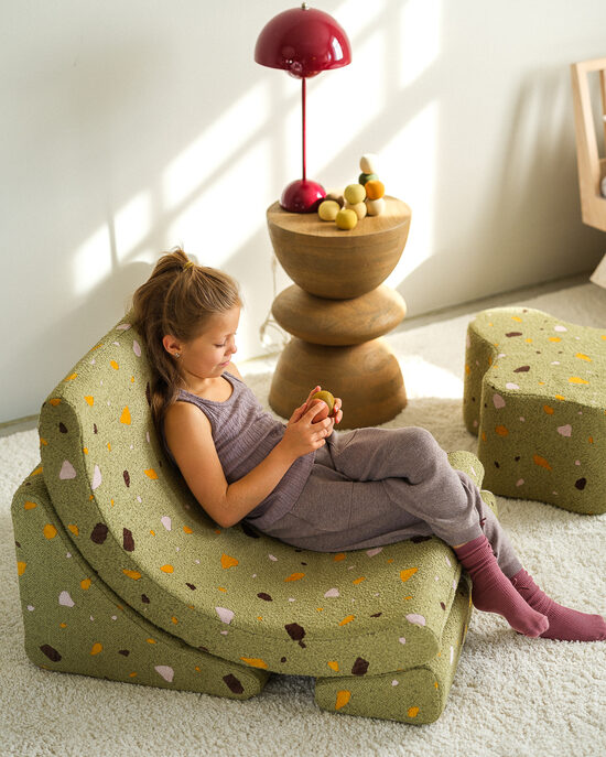 WIGIWAMA Fauteuil lune Terrazzo Moss